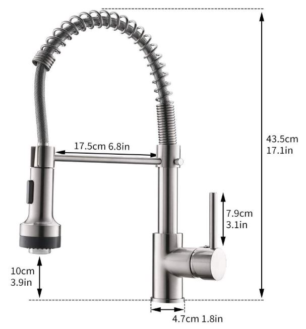 Aimadi Modern Kitchen Faucet with LED Light.