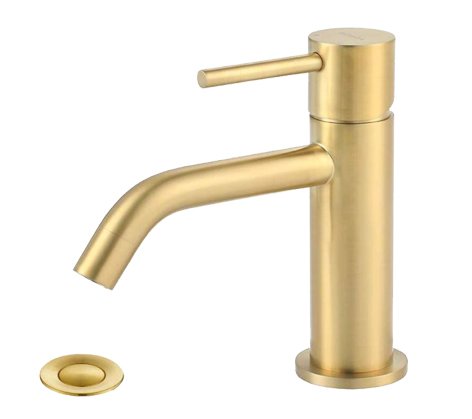 EZANDA brass single handle bathroom faucet
