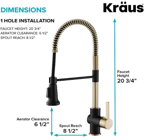 Kraus KPF-1690BGMB Britt Kitchen Sink Faucet.