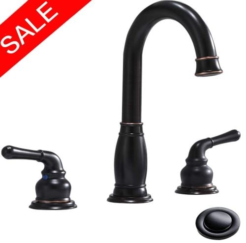 Two handle three pieces 8 inch widespread oil rubbed bronze bathroom faucets by Phiestina