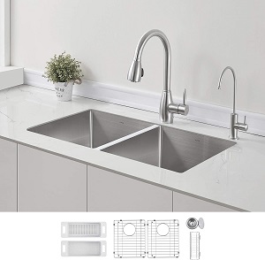 Zuhne 32-inch Double Bowl Kitchen Sink