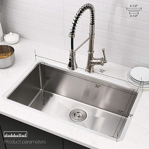 APPASO Single Bowl Kitchen Sinks Undermount