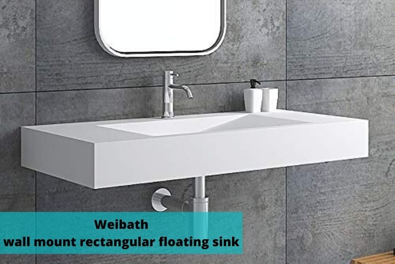 Weibath wall mount rectangular floating sinks